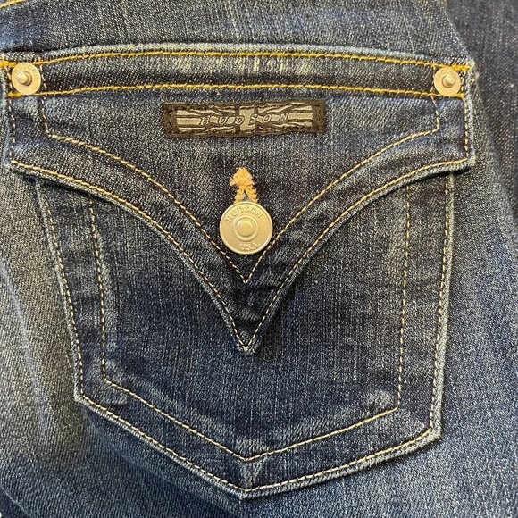Hudson Mid Rise Signature Blue Denim Boot Cut Jeans Size 24 - Picture 9 of 16